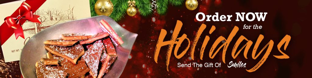Coons Candy Christmas holiday gift toffee banner